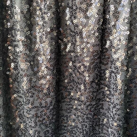 Jessica McClintock Sequin Bubble Mini Dress Black Small - Picture 9 of 10